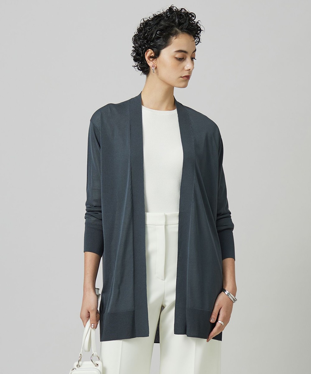 【オンワード】 ICB>トップス 【洗える】 ウールアセテートハイゲージ カーディガン ミディアムグレー S レディース 【オンワード】 ICB>トップス 【洗える】 ウールアセテートハイゲージ カーディガン ミディアムグレー S レディース