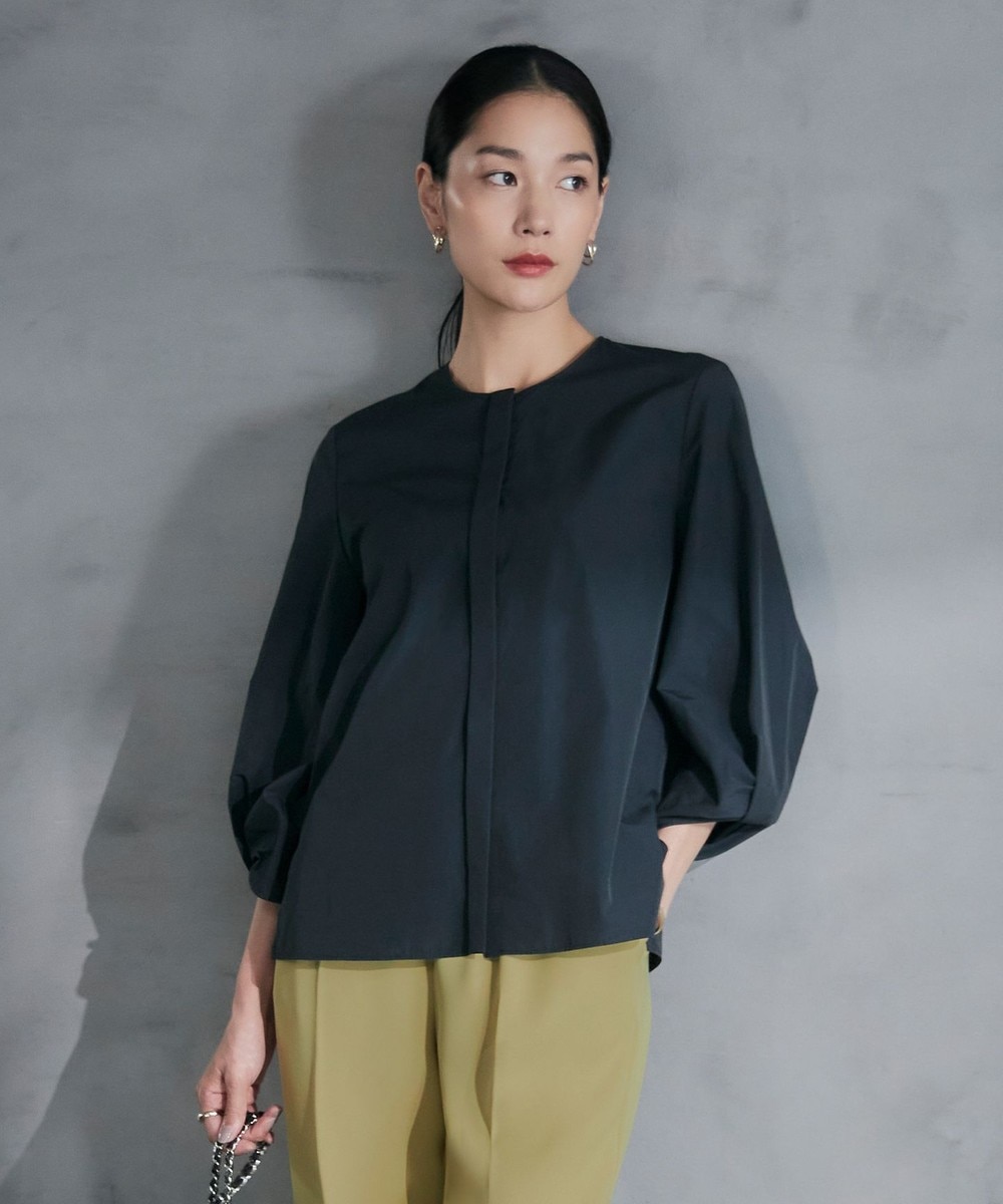 【オンワード】 ICB>トップス 【洗える】 コットンナイロンタイプライター デザインブラウス ブラック 4 レディース 【オンワード】 ICB>トップス 【洗える】 コットンナイロンタイプライター デザインブラウス ブラック 4 レディース