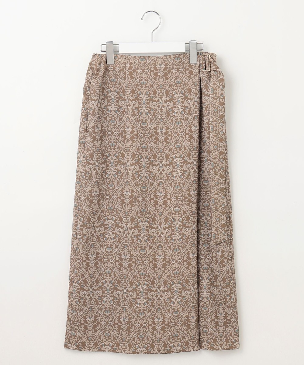 【オンワード】 自由区 L(大きいサイズ)>スカート 【洗える】ダマスクフローラルプリント スカート モカ 44 レディース 【オンワード】 自由区 L(大きいサイズ)>スカート 【洗える】ダマスクフローラルプリント スカート モカ 44 レディース