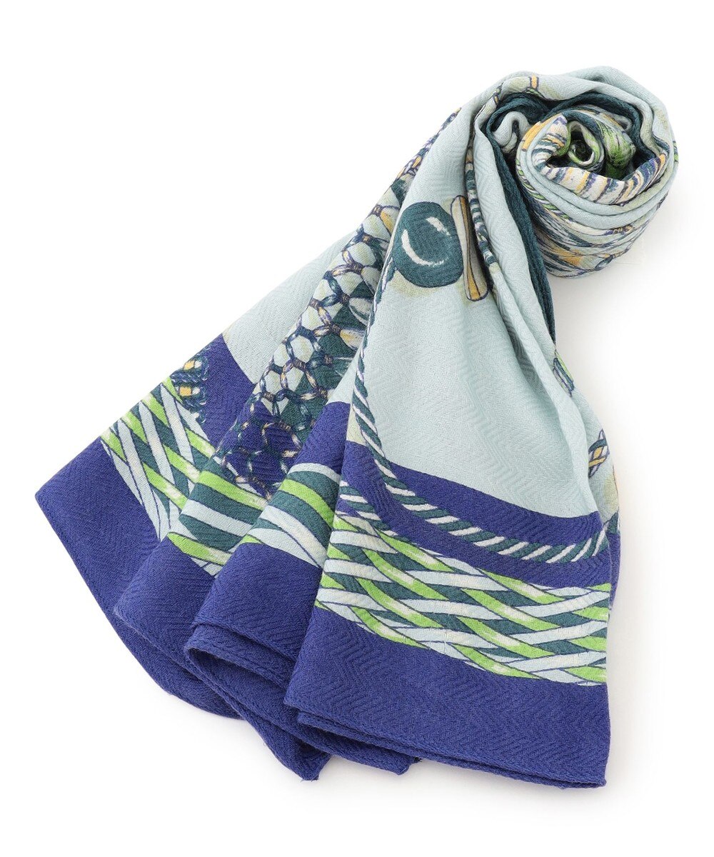 【オンワード】 23区>ファッション雑貨 manipuri ヴィヴァーチェタッセル ストール ブルー F レディース