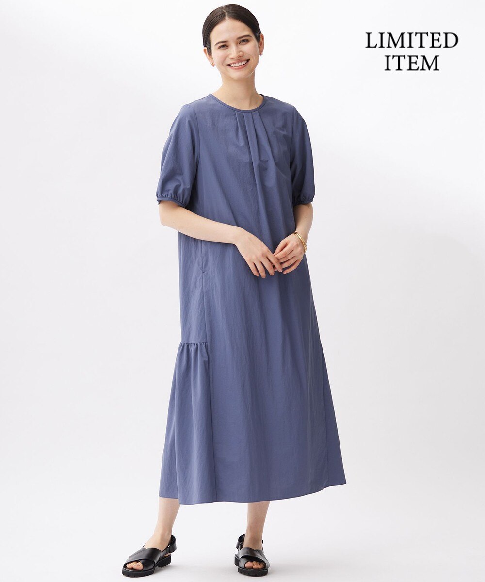 【オンワード】 自由区>ワンピース 【カタログ掲載・WEB限定・接触冷感・UVカット・洗える】ファンクショナル ドレス ライトネイビー 38 レディース 【オンワード】 自由区>ワンピース 【カタログ掲載・WEB限定・接触冷感・UVカット・洗える】ファンクショナル ドレス ライトネイビー 38 レディース