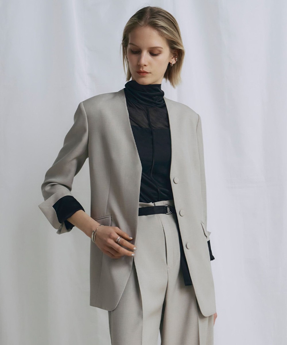 【オンワード】 ICB L(大きいサイズ)>ジャケット/アウター 【WEB&一部店舗限定】 SerikaWorsted ジャケット ベージュカーキ 44 レディース 【オンワード】 ICB L(大きいサイズ)>ジャケット/アウター 【WEB&一部店舗限定】 SerikaWorsted ジャケット ベージュカーキ 44 レディース