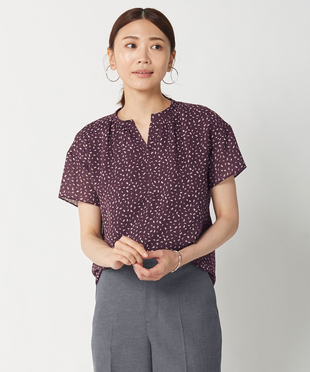 【オンワード】 J.PRESS LADIES S>トップス 幾何プリント カットソー アイボリー S レディース 【送料無料】