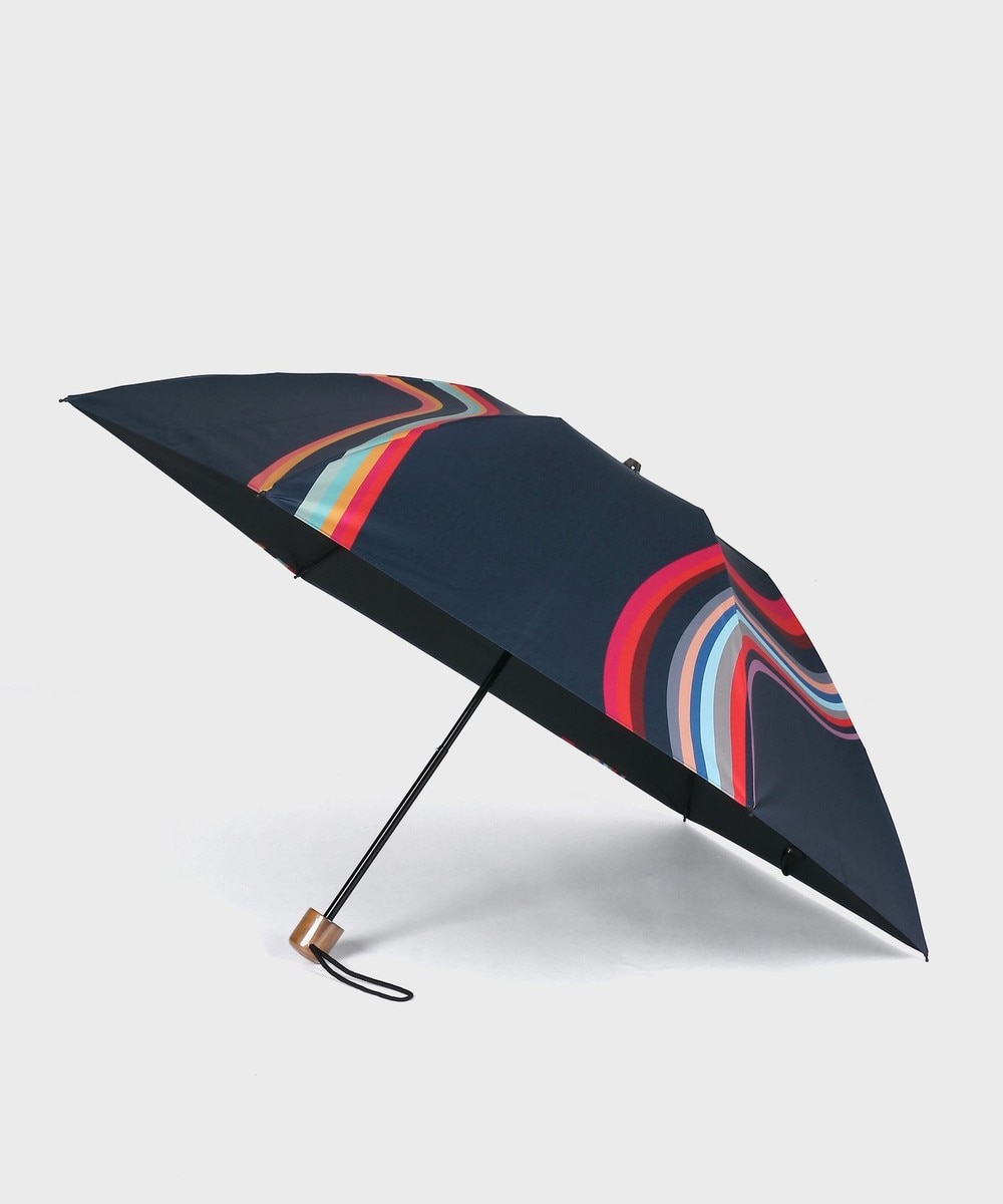 【オンワード】 Paul Smith>ファッション雑貨 【晴雨兼用】プリント 折りたたみ傘 ネイビー F（フリー） レディース