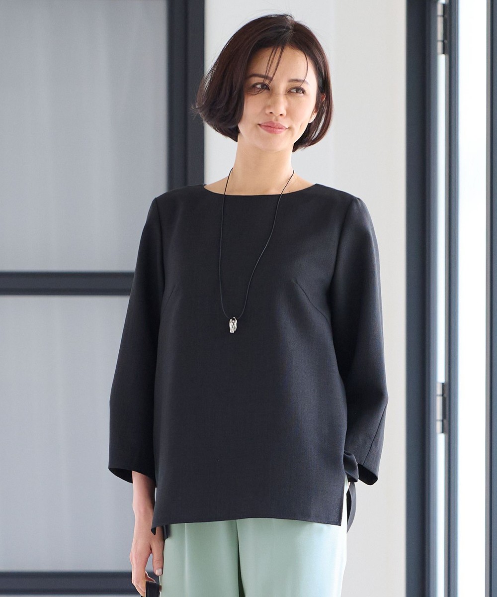 【オンワード】 自由区 S(小さいサイズ)>トップス 【セットアップ対応・洗える】ハニカムクロス ブラウス ブラック 32 レディース 【オンワード】 自由区 S(小さいサイズ)>トップス 【セットアップ対応・洗える】ハニカムクロス ブラウス ブラック 32 レディース