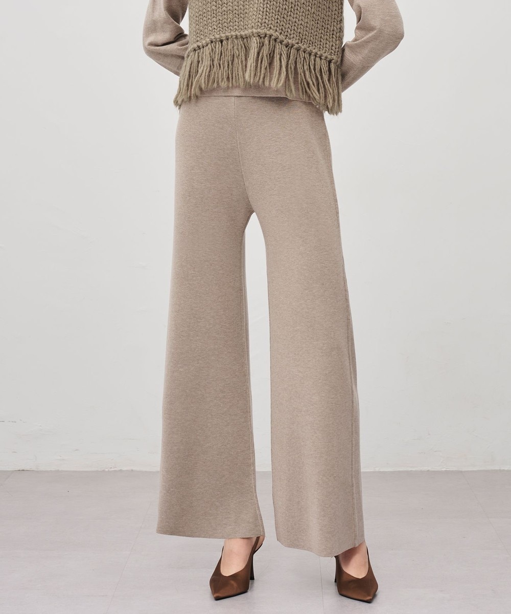 【オンワード】 uncrave>パンツ 【手洗い可】ハイゲージニット フレアパンツ モカ 2 レディース 【オンワード】 uncrave>パンツ 【手洗い可】ハイゲージニット フレアパンツ モカ 2 レディース