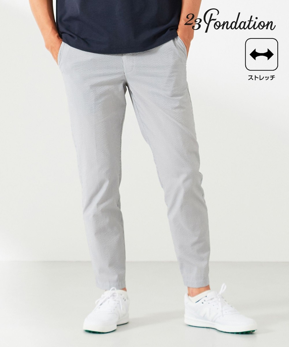 【オンワード】 23区GOLF>パンツ 【23Fondation/MEN】【ストレッチ】COOLMAX サッカーパンツ ライトグレー M メンズ 【オンワード】 23区GOLF>パンツ 【23Fondation/MEN】【ストレッチ】COOLMAX サッカーパンツ ライトグレー M メンズ