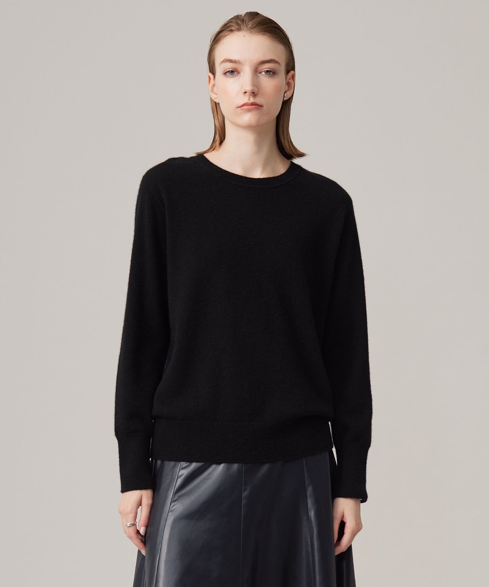 【オンワード】 ICB>トップス 【CLASSY.1月号掲載・前後着用可能】ピュアカシミヤ バイカラーニット ブラック×ネイビー XS レディース 【オンワード】 ICB>トップス 【CLASSY.1月号掲載・前後着用可能】ピュアカシミヤ バイカラーニット ブラック×ネイビー XS レディース