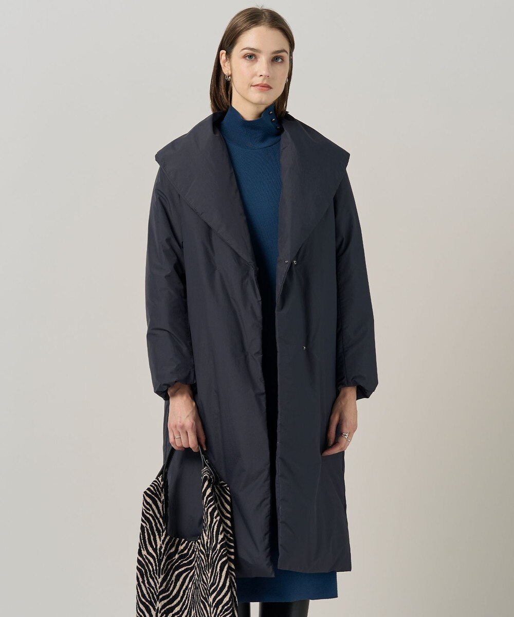 【オンワード】 ICB L（大きいサイズ）>ジャケット/アウター 【撥水加工】ADS ダウン ショールカラーロングコート ネイビー 46 レディース