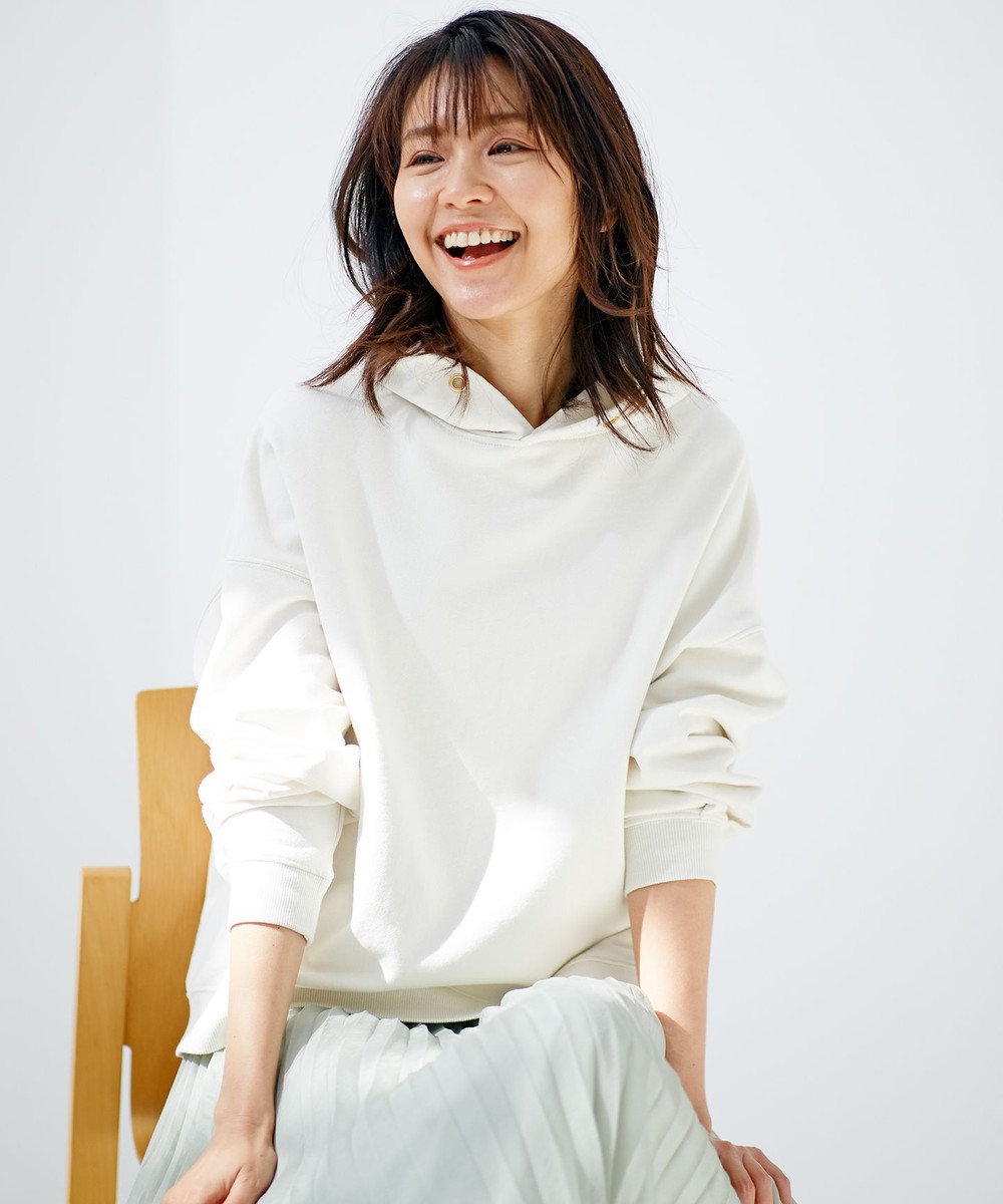 【オンワード】 any FAM L>トップス 【オーガニックコットン】オーガビッツ裏毛 パーカー ライラック 4 レディース 【送料無料】