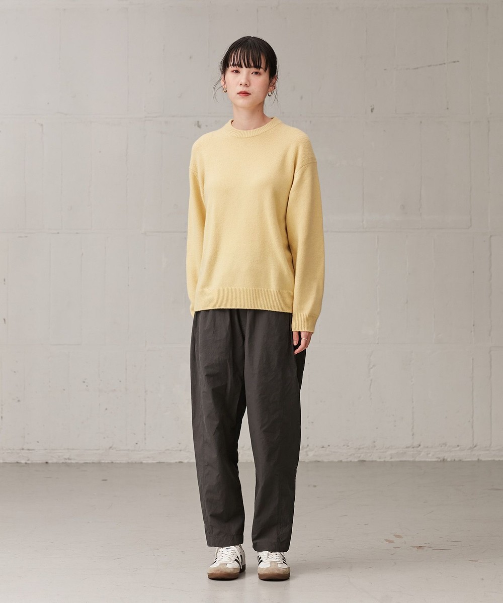 【オンワード】 ONWARD Design Diversity>トップス 【WOMENS・カシミヤ100％・洗える】リラックスフィット・ 7G クルーネックニット ペールイエロー S レディース 【送料無料】