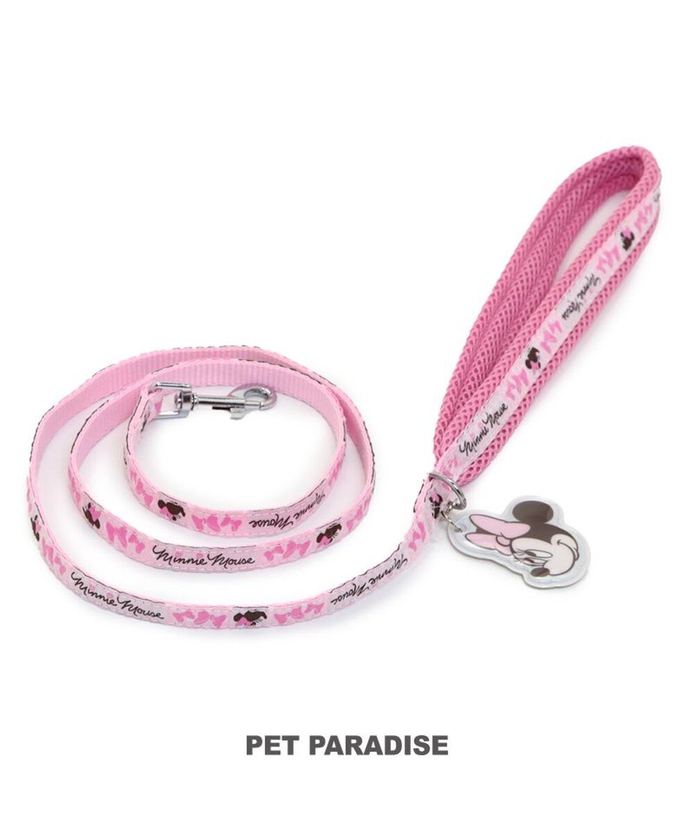 PET PARADISE>ペットグッズ 犬 リード ディズニー ミニーマウス 【ＳＳ~Ｓ】 ピンク ドット ピンク（淡） ＳＳ