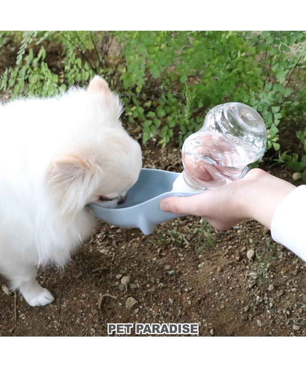 【オンワード】 PET PARADISE>ペットグッズ ペットパラダイス 受け皿付きお水携帯ボトル 水色 -