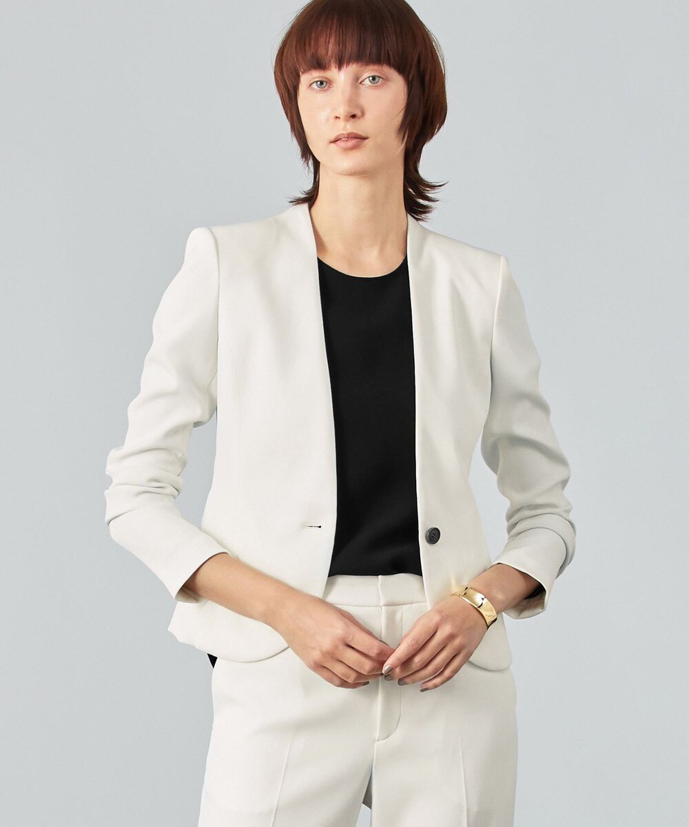 【オンワード】 BEIGE,>ジャケット/アウター LUIZA / ノーカラージャケット White 4 レディース 【送料無料】