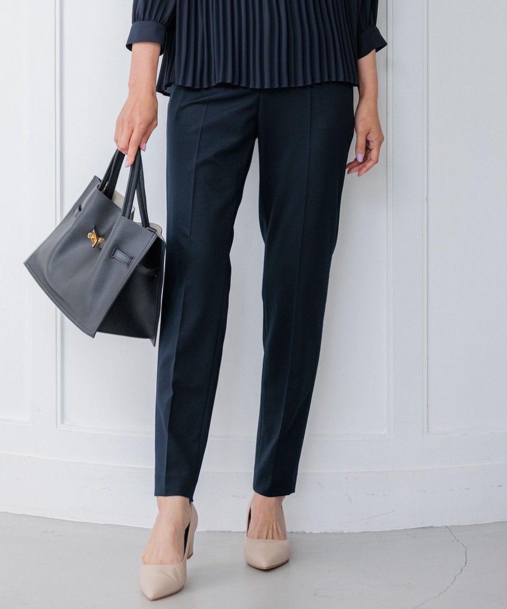 【オンワード】 23区>パンツ 【セットアップ対応/洗える】トリアセジャージー テーパードパンツ ネイビー 36 レディース 【オンワード】 23区>パンツ 【セットアップ対応/洗える】トリアセジャージー テーパードパンツ ネイビー 36 レディース