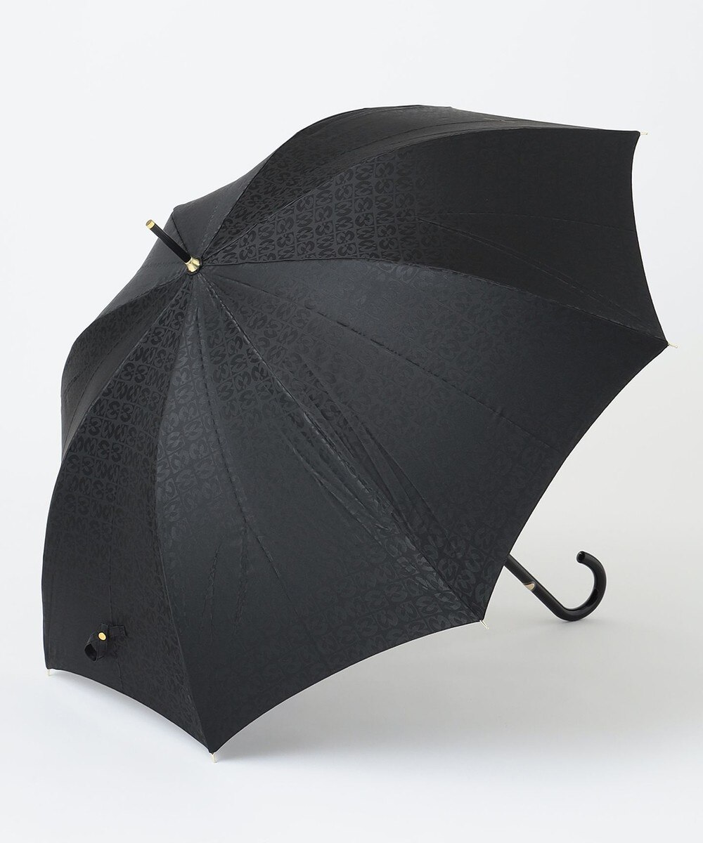 ＜オンワード＞MOONBAT>ファッション雑貨 【雨傘】 ミラショーン (milaschon) 長傘ジャカード織り ブラック F レディース 【送料無料】