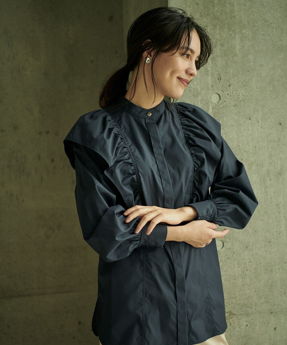 【オンワード】 #Newans>トップス 【新色登場!】AUDREY/ ラッフルスリーブブラウス(番号NE79) ホワイト 0 レディース 【送料無料】