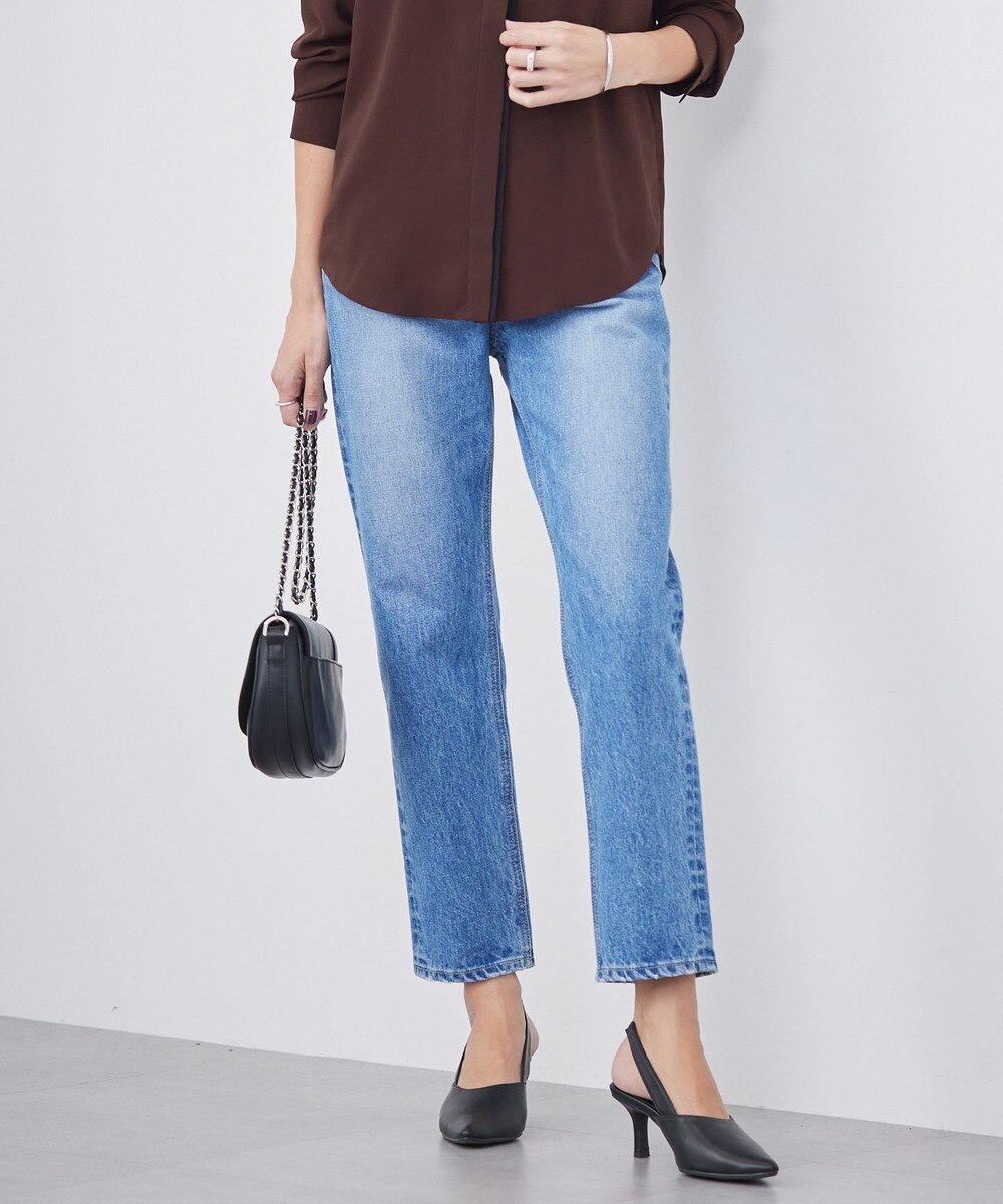 【オンワード】 ICB>パンツ 【洗える】 ウォーターリサイクルテーパードデニム ブルー 26 レディース 【オンワード】 ICB>パンツ 【洗える】 ウォーターリサイクルテーパードデニム ブルー 26 レディース