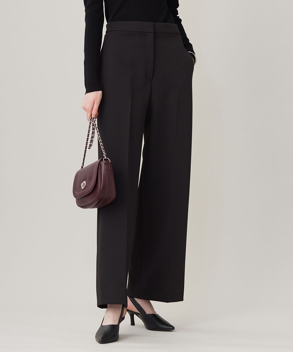 【オンワード】 ICB>パンツ 【洗える】 Peツイルダウンファブリック ワイドパンツ ブラック 6 レディース 【オンワード】 ICB>パンツ 【洗える】 Peツイルダウンファブリック ワイドパンツ ブラック 6 レディース