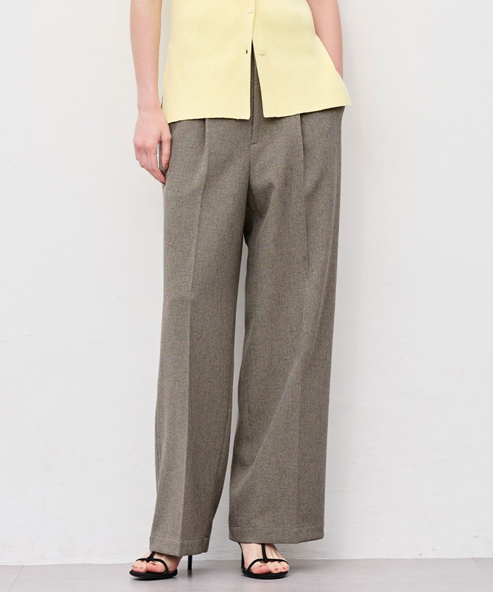 【オンワード】 uncrave>パンツ 【手洗い可】ウォッシャブルウールライクツイル ワイドパンツ シャンブレーチャコール 00 レディース 【オンワード】 uncrave>パンツ 【手洗い可】ウォッシャブルウールライクツイル ワイドパンツ シャンブレーチャコール 00 レディース