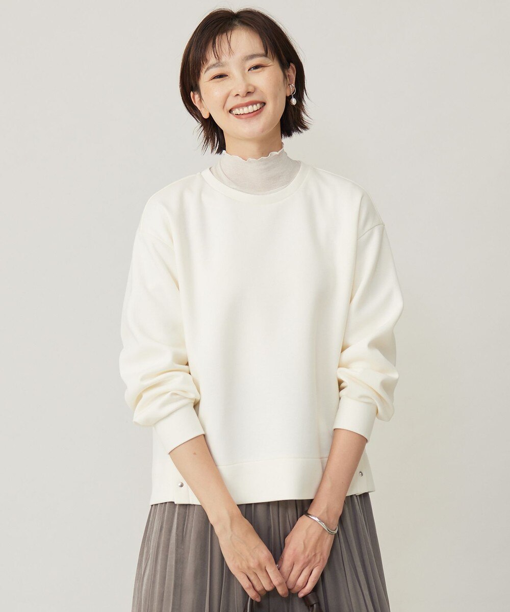 【オンワード】 J.PRESS LADIES L（大きいサイズ）>トップス 【WEB限定カラーあり】ダンボールニットジャージー カットソー ホワイト T13 レディース