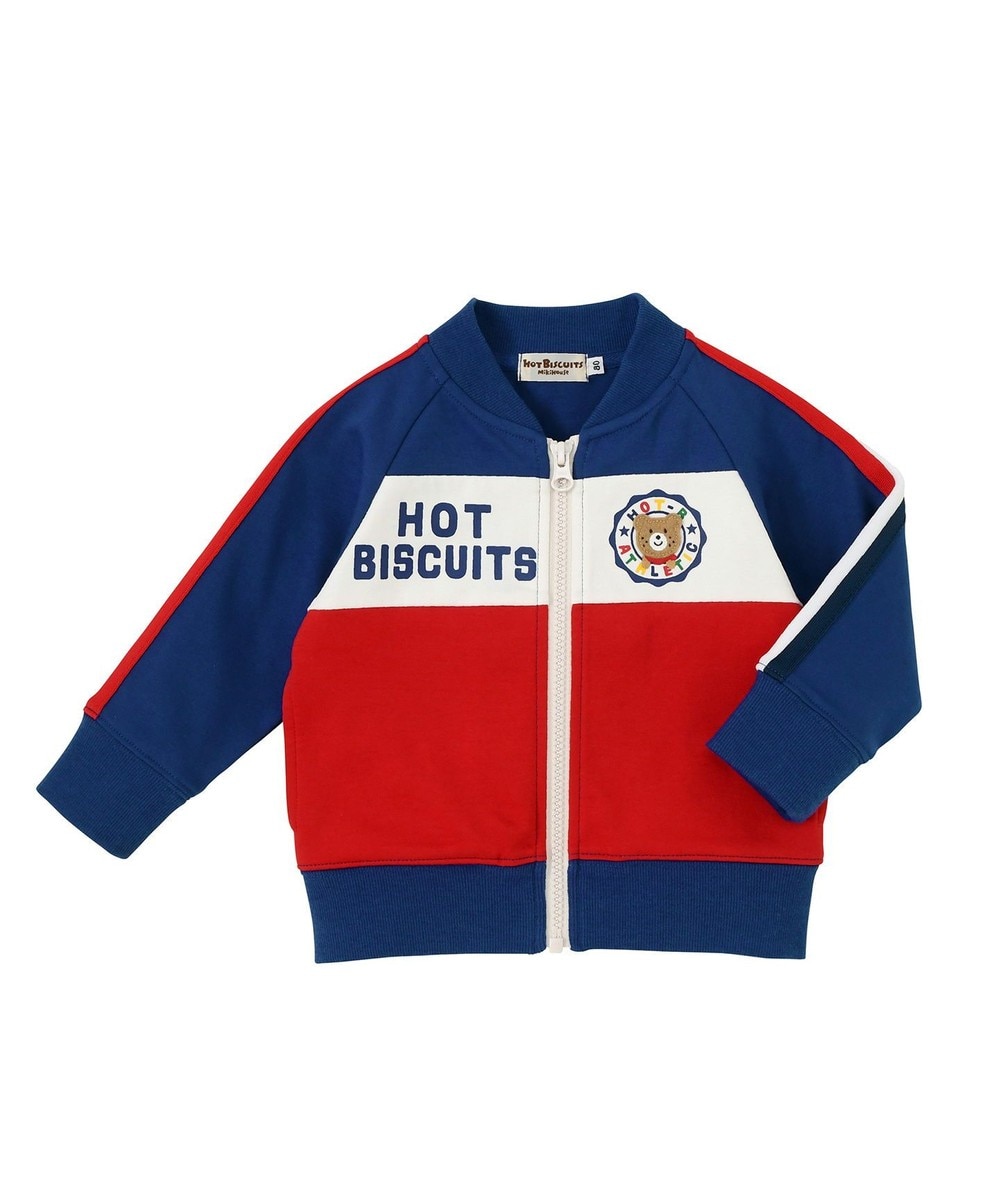 【オンワード】 MIKI HOUSE HOT BISCUITS>トップス 〈ジャージ素材〉スポーティジャンパー 青 80cm キッズ