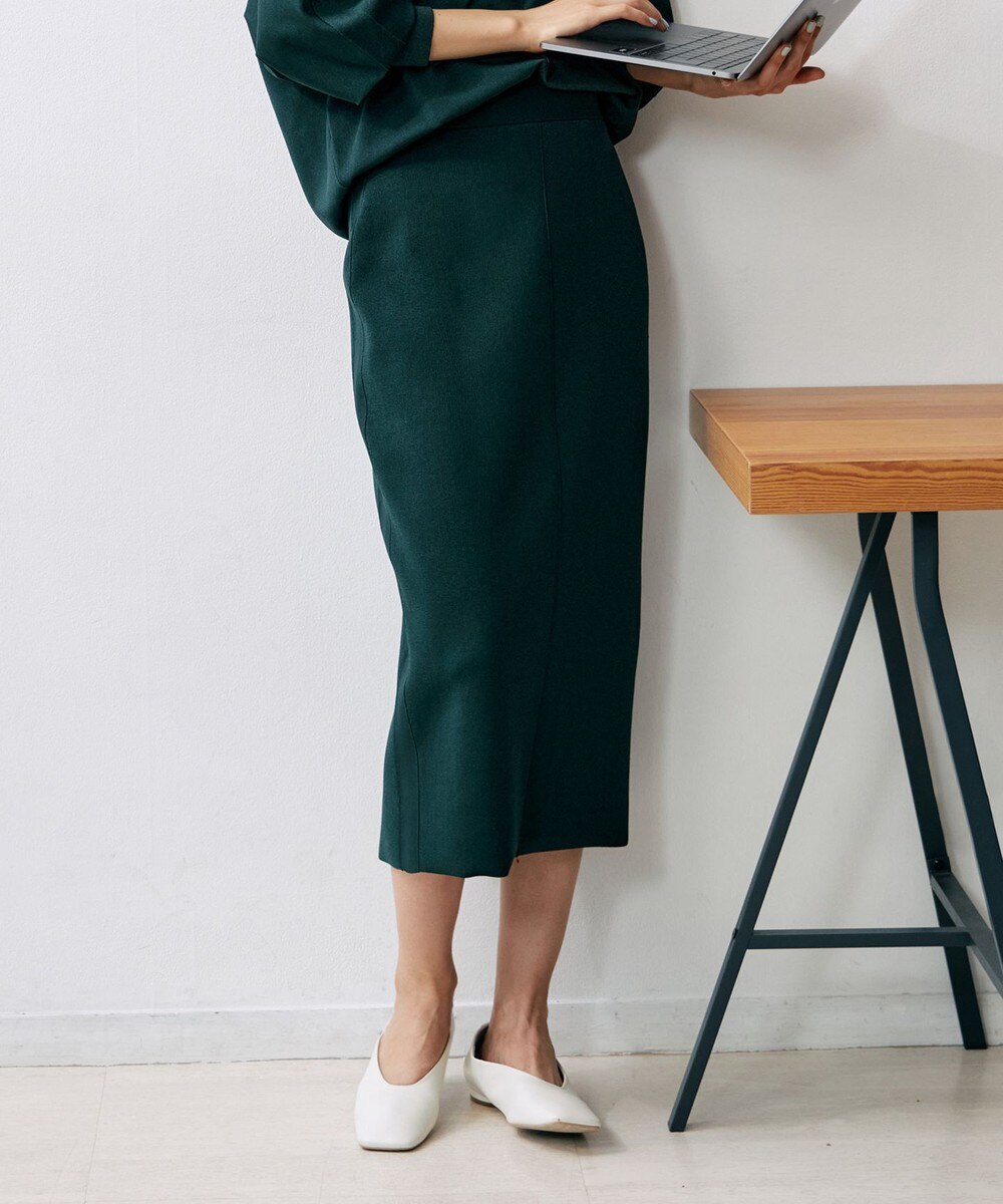 【オンワード】 ICB>スカート 【マガジン掲載】 SyntheticYarnスムース ニットスカート(番号CJ43) トープ S レディース 【送料無料】