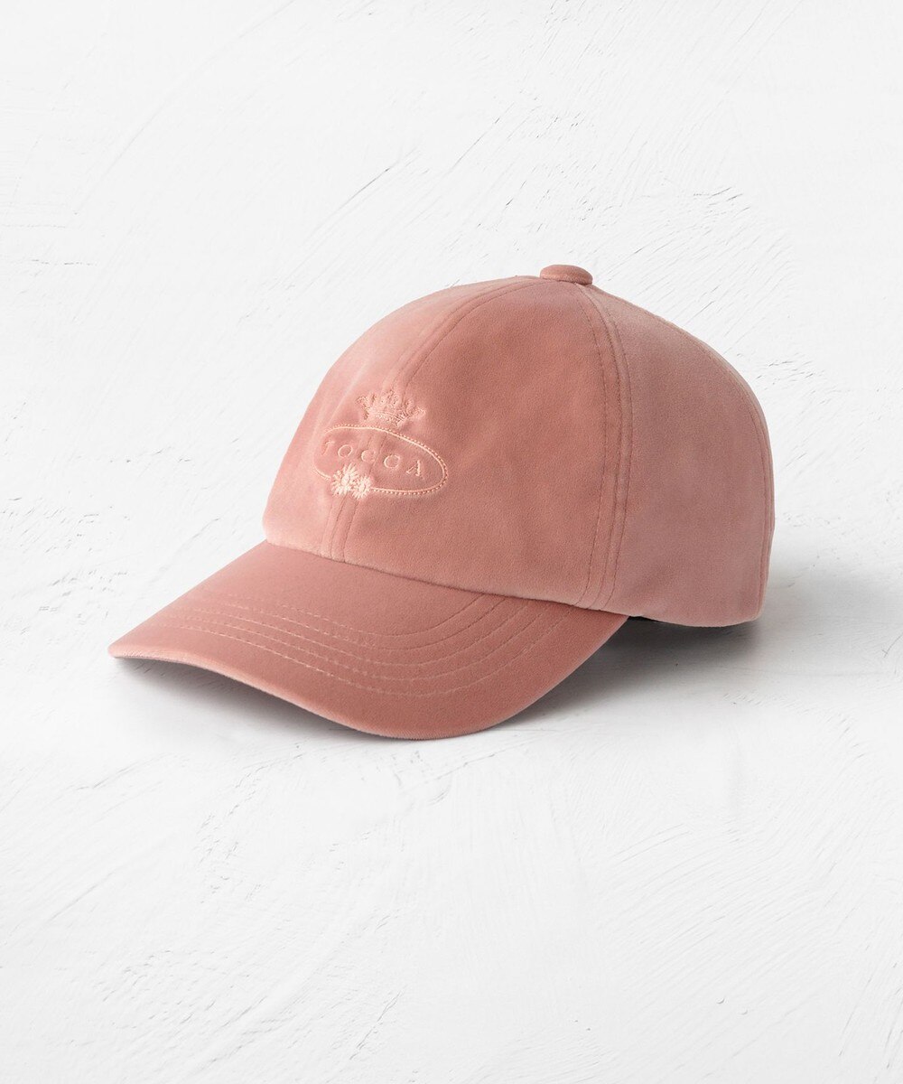 【オンワード】 TOCCA>帽子 【防臭・吸水速乾・UVカット・サイズ調整可・リボン取り外し可】VELVET LOGOCAP キャップ ピンク F レディース