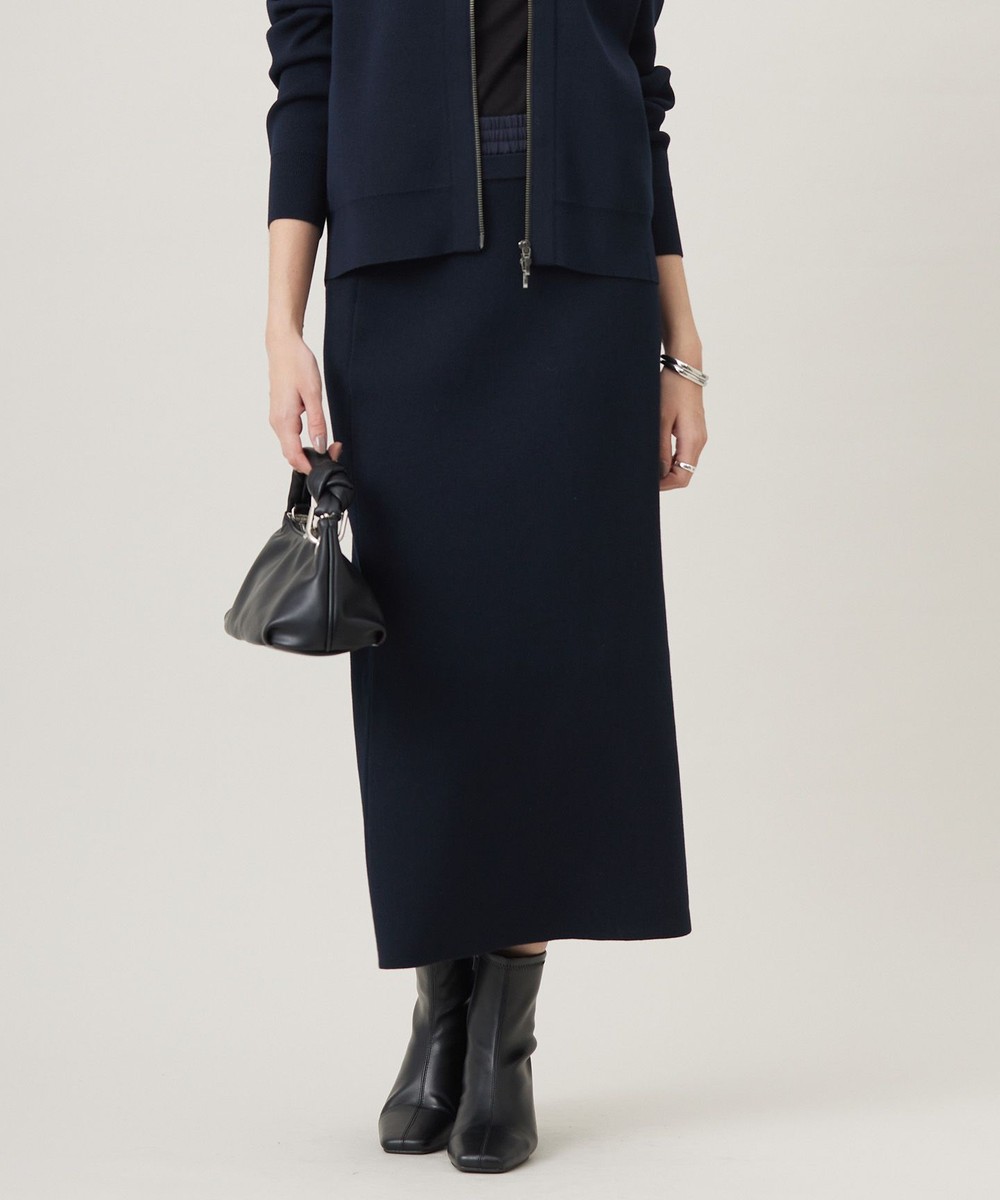 【オンワード】 ICB L(大きいサイズ)>スカート 【洗える】コットンポリエステルスムース ニットスカート ネイビー XL レディース 【オンワード】 ICB L(大きいサイズ)>スカート 【洗える】コットンポリエステルスムース ニットスカート ネイビー XL レディース