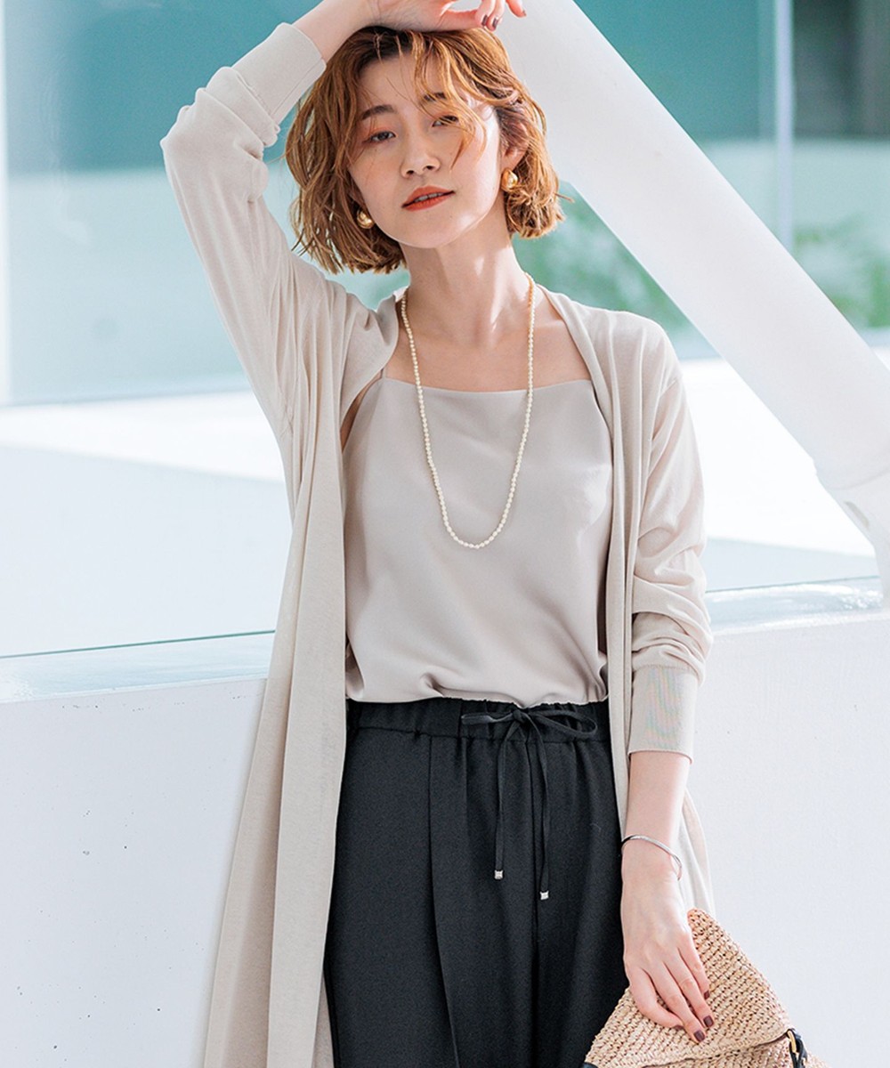 【オンワード】 23区>トップス 【洗える】スムースサテン キャミソール ベージュ 38 レディース 【オンワード】 23区>トップス 【洗える】スムースサテン キャミソール ベージュ 38 レディース