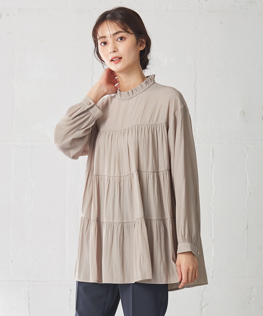 【オンワード】 any FAM L>トップス フリルモックティアード ブラウス ラベンダー 4 レディース 【送料無料】