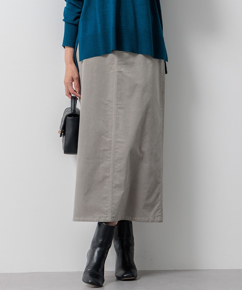 【オンワード】 23区 L(大きいサイズ)>スカート 【洗える】23区DENIM ベルベットストレッチ Aライン スカート ライトグレー 50 レディース 【オンワード】 23区 L(大きいサイズ)>スカート 【洗える】23区DENIM ベルベットストレッチ Aライン スカート ライトグレー 50 レディース