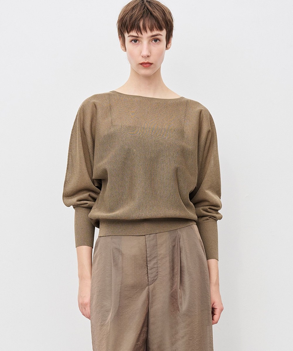 【オンワード】 uncrave>トップス 【手洗い可】シアーニット ドルマントップス モカ F レディース 【オンワード】 uncrave>トップス 【手洗い可】シアーニット ドルマントップス モカ F レディース