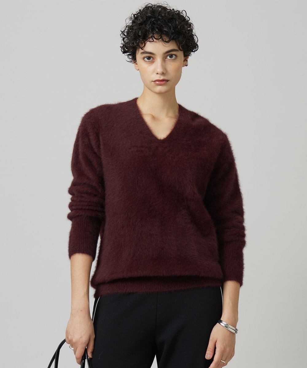 【オンワード】 ICB L(大きいサイズ)>トップス フォックスアルパカ Vネックプルオーバーニット バーガンディー L レディース 【オンワード】 ICB L(大きいサイズ)>トップス フォックスアルパカ Vネックプルオーバーニット バーガンディー L レディース