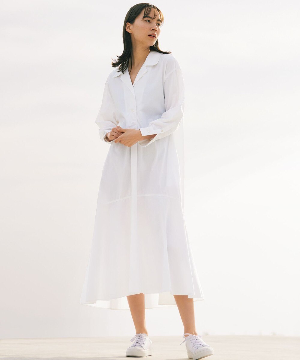 【オンワード】 #Newans>ワンピース 【洗える】KATIE/ オープンカラーワンピース(番号NF26) ダークグレー 0 レディース 【送料無料】