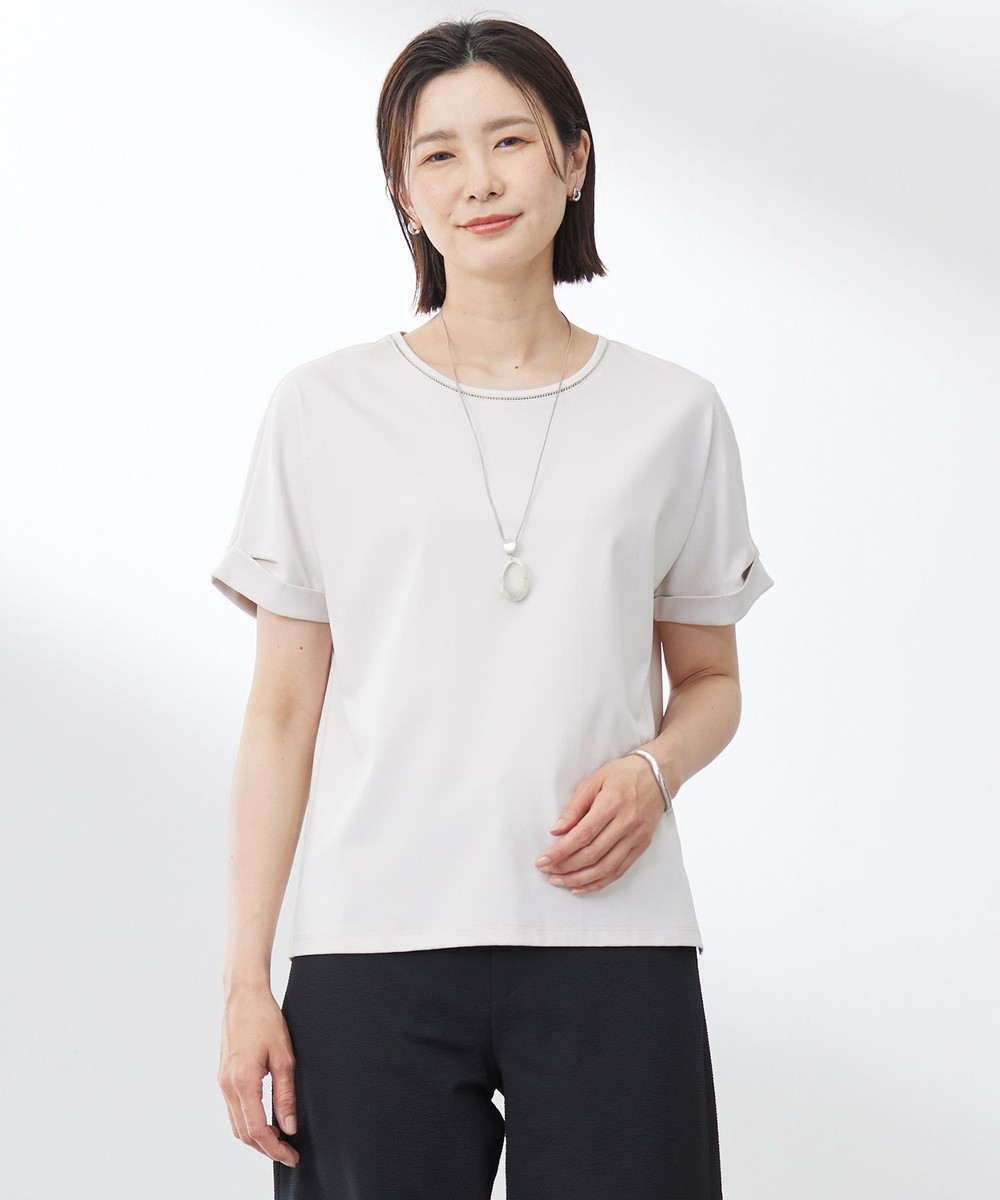 【オンワード】 J.PRESS LADIES L(大きいサイズ)>トップス 【WEB限定カラーあり・洗える】コットンスムース ハシゴレース カットソー グレージュ T15 レディース 【オンワード】 J.PRESS LADIES L(大きいサイズ)>トップス 【WEB限定カラーあり・洗える】コットンスムース ハシゴレース カットソー グレージュ T15 レディース