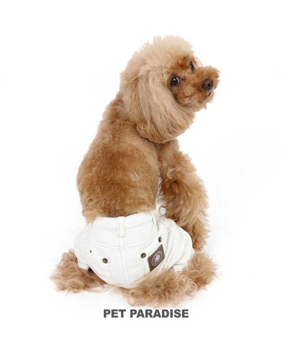 ＜オンワード＞PET PARADISE>ペットグッズ 犬 服 J.PRESS パンツ 【小型犬】 ホワイトコーデュロイ 白~オフホワイト Ｓ