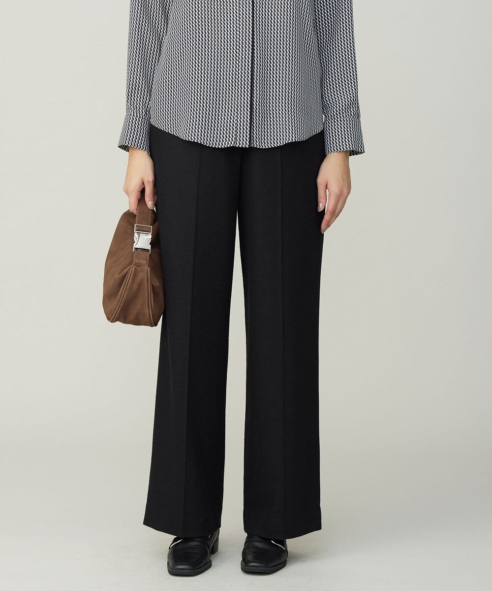 【オンワード】 ICB>パンツ 【先行予約】 ウォッシャブルライトウール ストレートパンツ ブラック 2 レディース