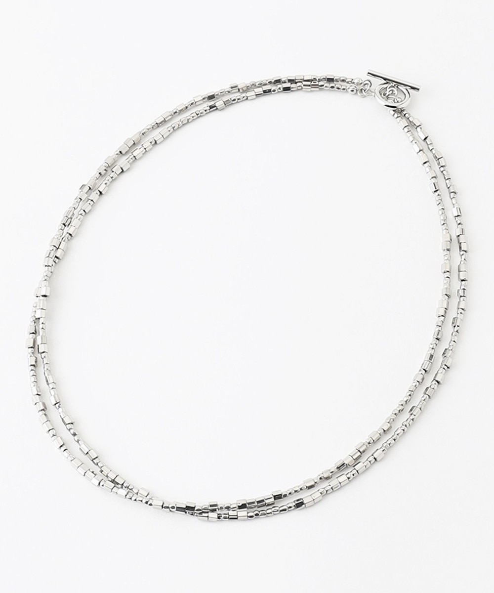 【オンワード】 ICB>アクセサリー ビーズネックレス シルバー F レディース 【オンワード】 ICB>アクセサリー ビーズネックレス シルバー F レディース