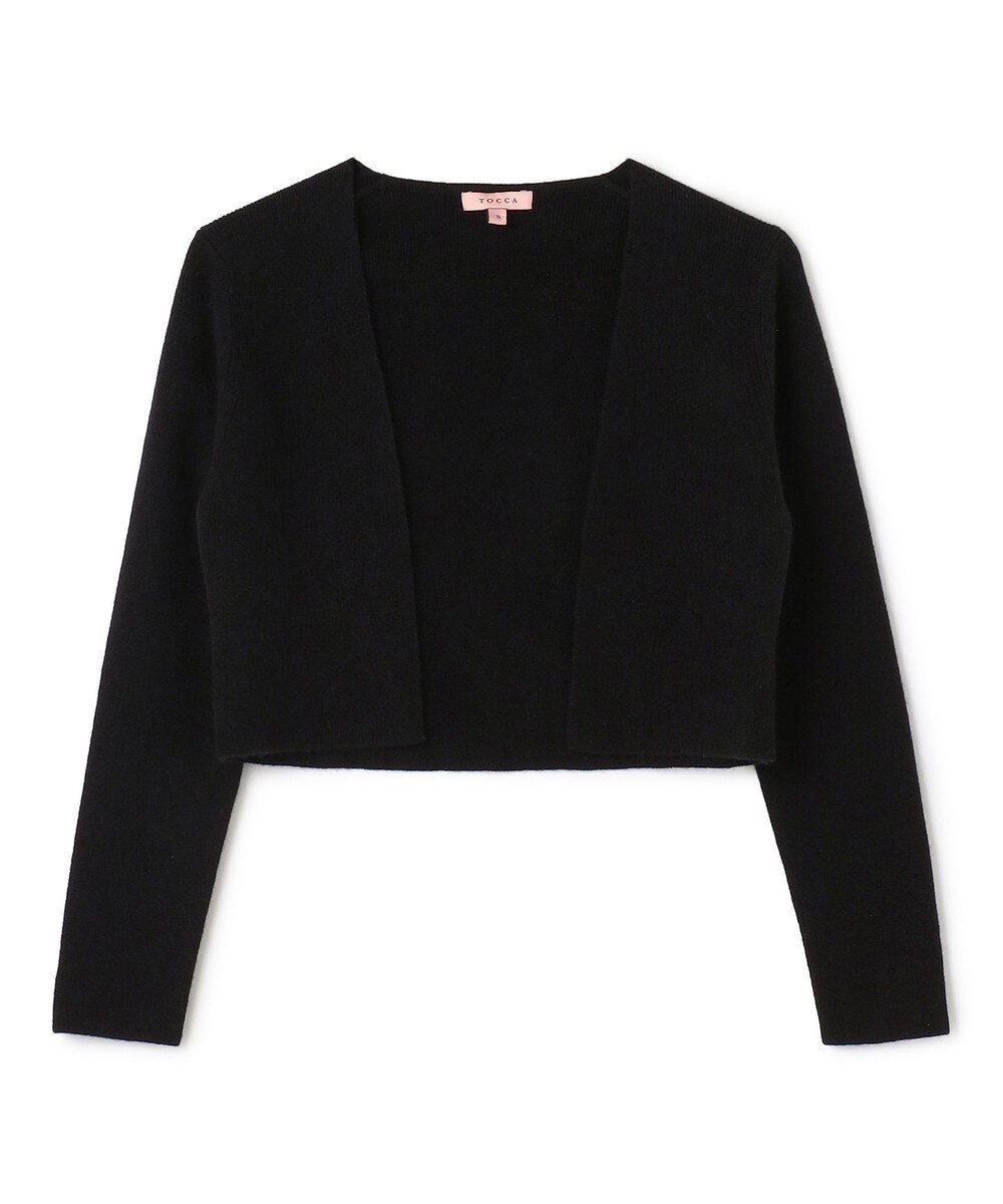 【オンワード】 TOCCA>トップス 【洗える】CASHMERE ボレロ ブラック M レディース