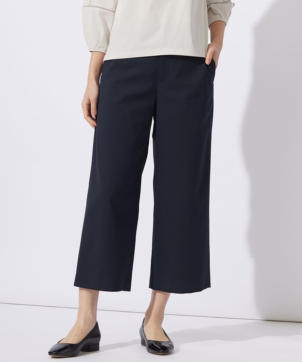 【オンワード】 J.PRESS LADIES L(大きいサイズ)>パンツ 【洗える】シャークスキン セミワイド パンツ ネイビー T15 レディース 【オンワード】 J.PRESS LADIES L(大きいサイズ)>パンツ 【洗える】シャークスキン セミワイド パンツ ネイビー T15 レディース