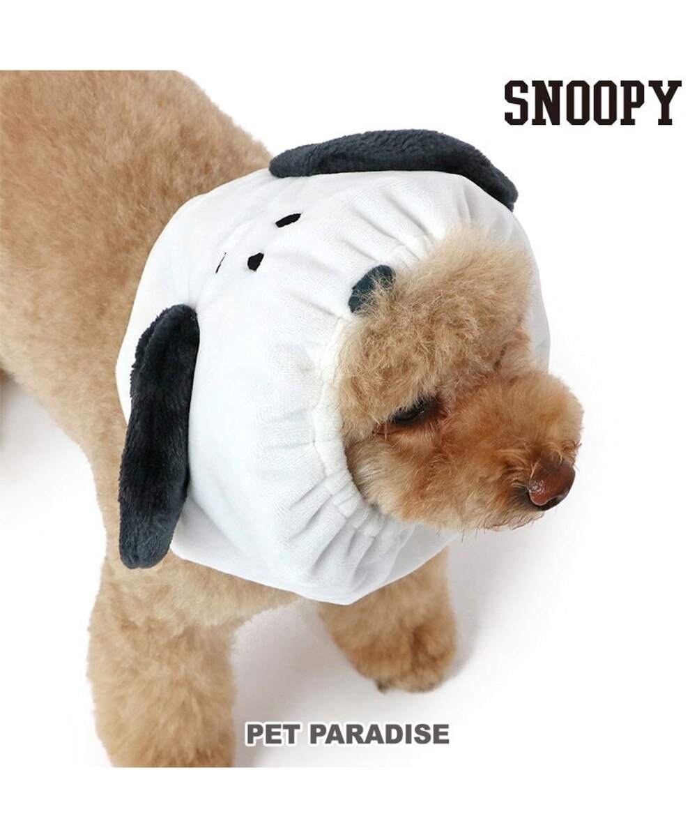 PET PARADISE>ペットグッズ 犬 スヌード スヌーピー 白~オフホワイト ３Ｓの大画像