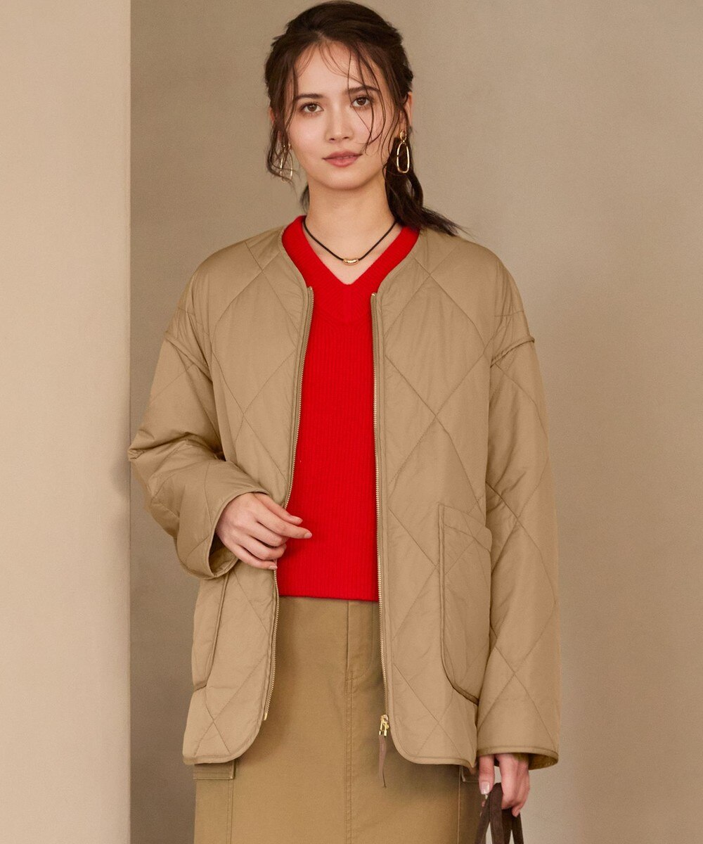 【オンワード】 23区>ジャケット/アウター 【SLOW/一部店舗限定】中綿 パデットアウター ベージュ 38 レディース