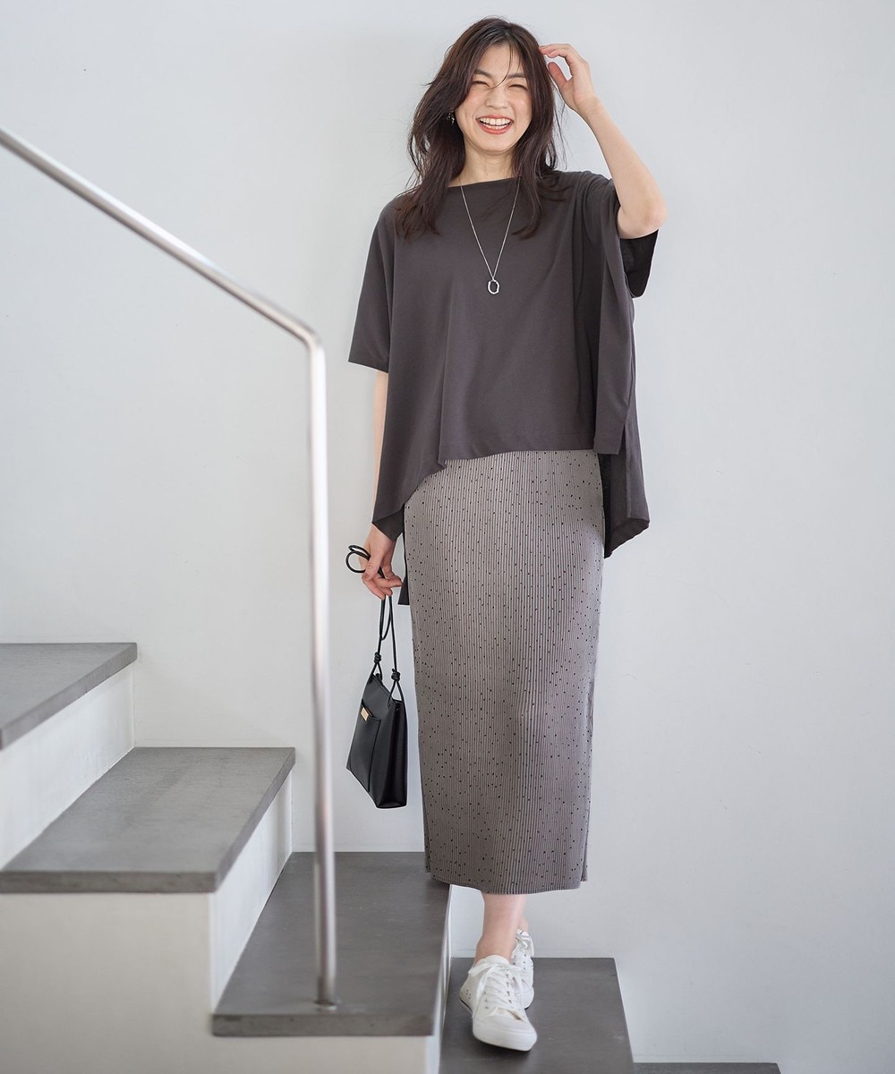 【オンワード】 ANY>スカート 【洗濯機可/ウエストゴム】プリーツアイラインスカート グレー F レディース 【オンワード】 ANY>スカート 【洗濯機可/ウエストゴム】プリーツアイラインスカート グレー F レディース