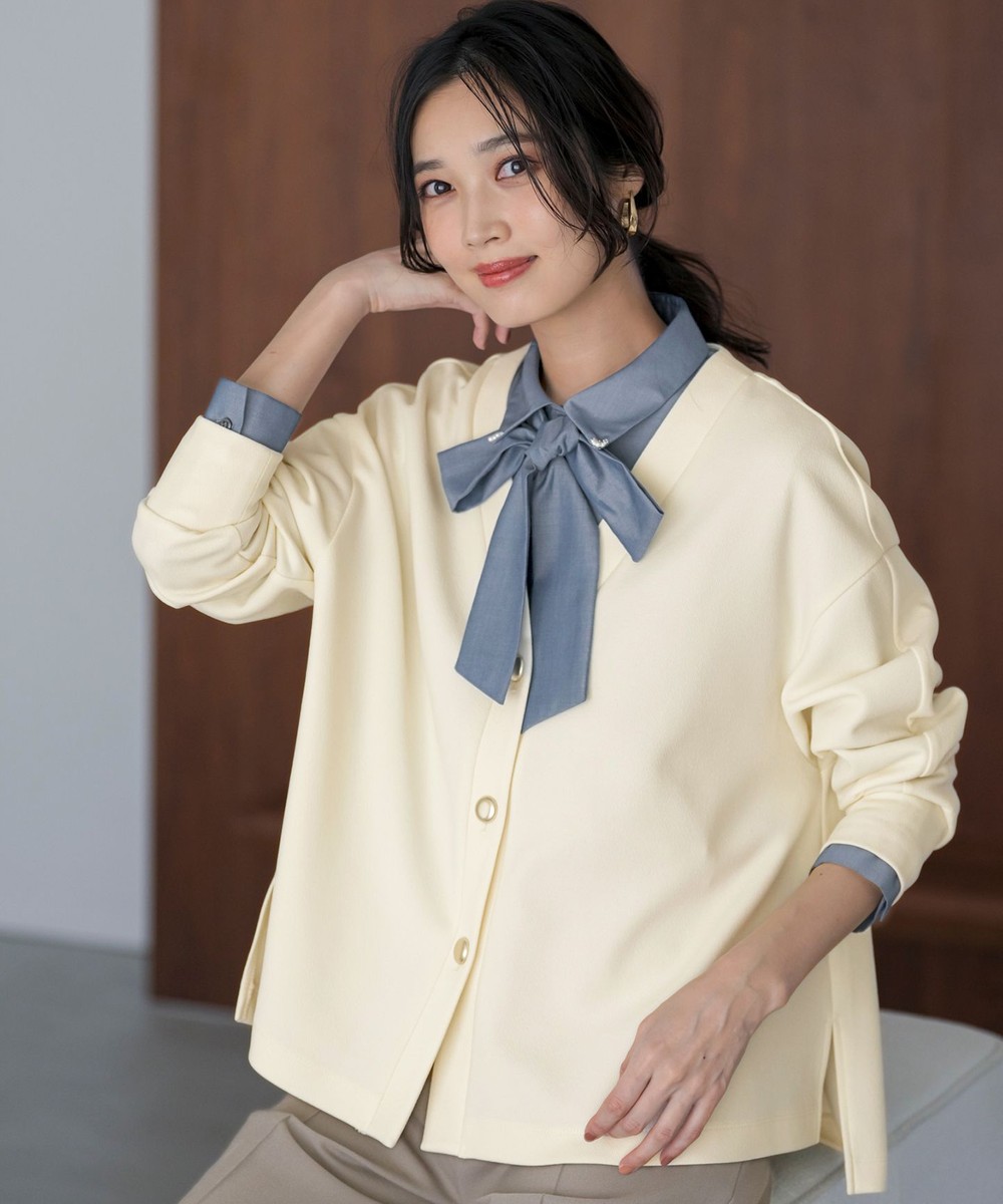 【オンワード】 ANY SIS>トップス 【洗える】カットジョーゼット カーディガン アイボリー M レディース 【オンワード】 ANY SIS>トップス 【洗える】カットジョーゼット カーディガン アイボリー M レディース