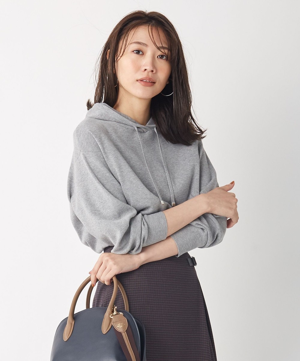 【オンワード】 J.PRESS LADIES>トップス 【洗える】KATE ニット パーカー スモーキーグリーン L レディース 【送料無料】