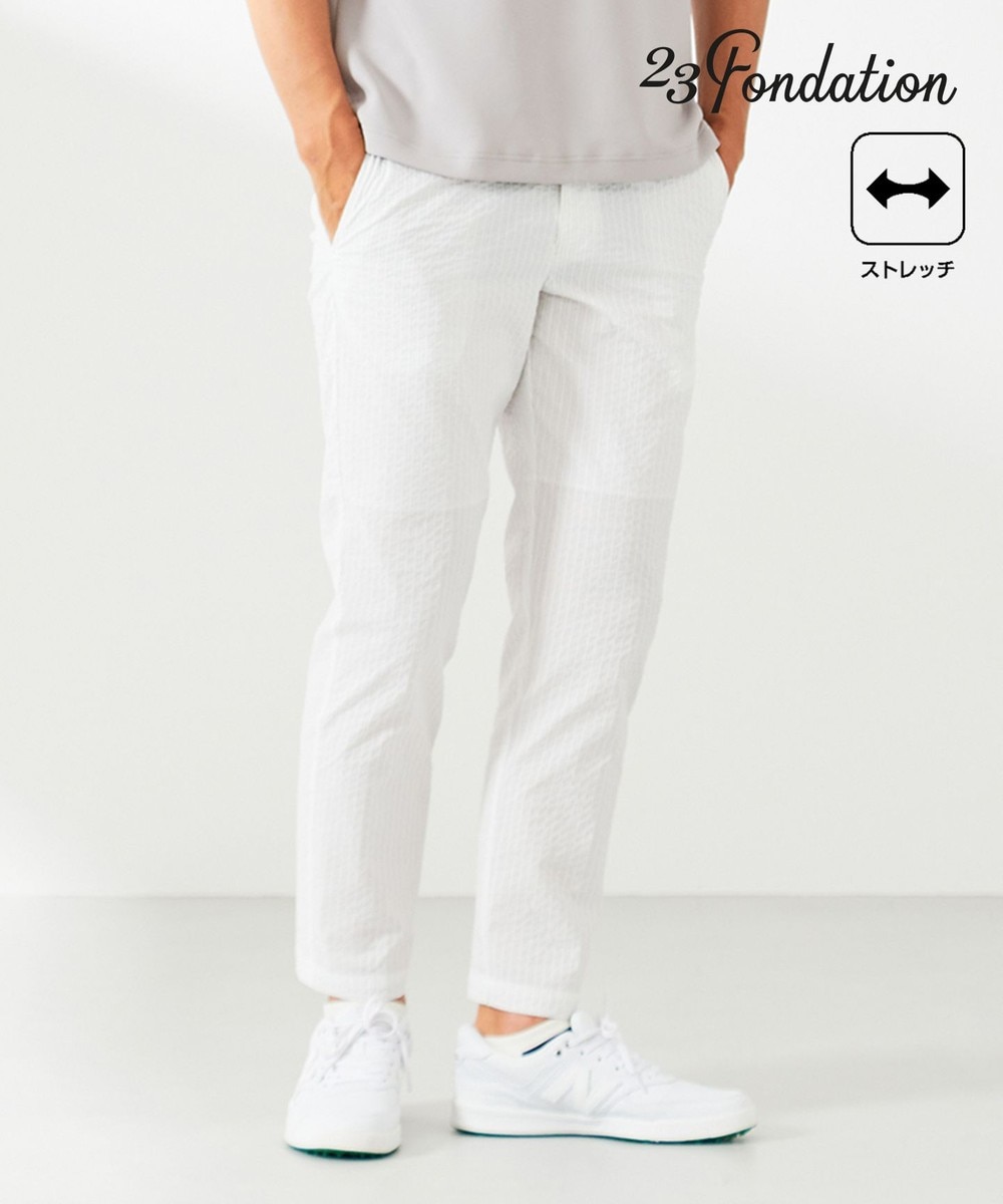 【オンワード】 23区GOLF>パンツ 【23Fondation/MEN】【ストレッチ】COOLMAX サッカーパンツ ホワイト M メンズ 【オンワード】 23区GOLF>パンツ 【23Fondation/MEN】【ストレッチ】COOLMAX サッカーパンツ ホワイト M メンズ