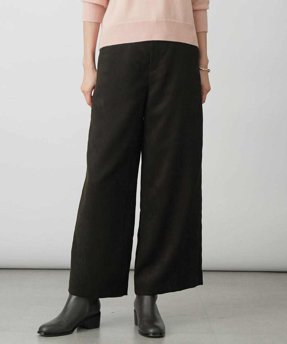 【オンワード】 J.PRESS LADIES>パンツ マイクロライトスエード ワイド パンツ ダークブラウン 9 レディース 【オンワード】 J.PRESS LADIES>パンツ マイクロライトスエード ワイド パンツ ダークブラウン 9 レディース