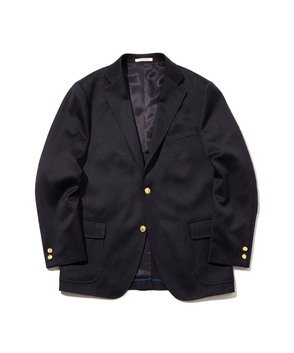 【オンワード】 J.PRESS MEN>ジャケット/アウター 【J.PRESS ORIGINALS】Wool Satin Stretch 3B Blazer / Made in Japan / New Authentic-Fit ネイビー 32 メンズ