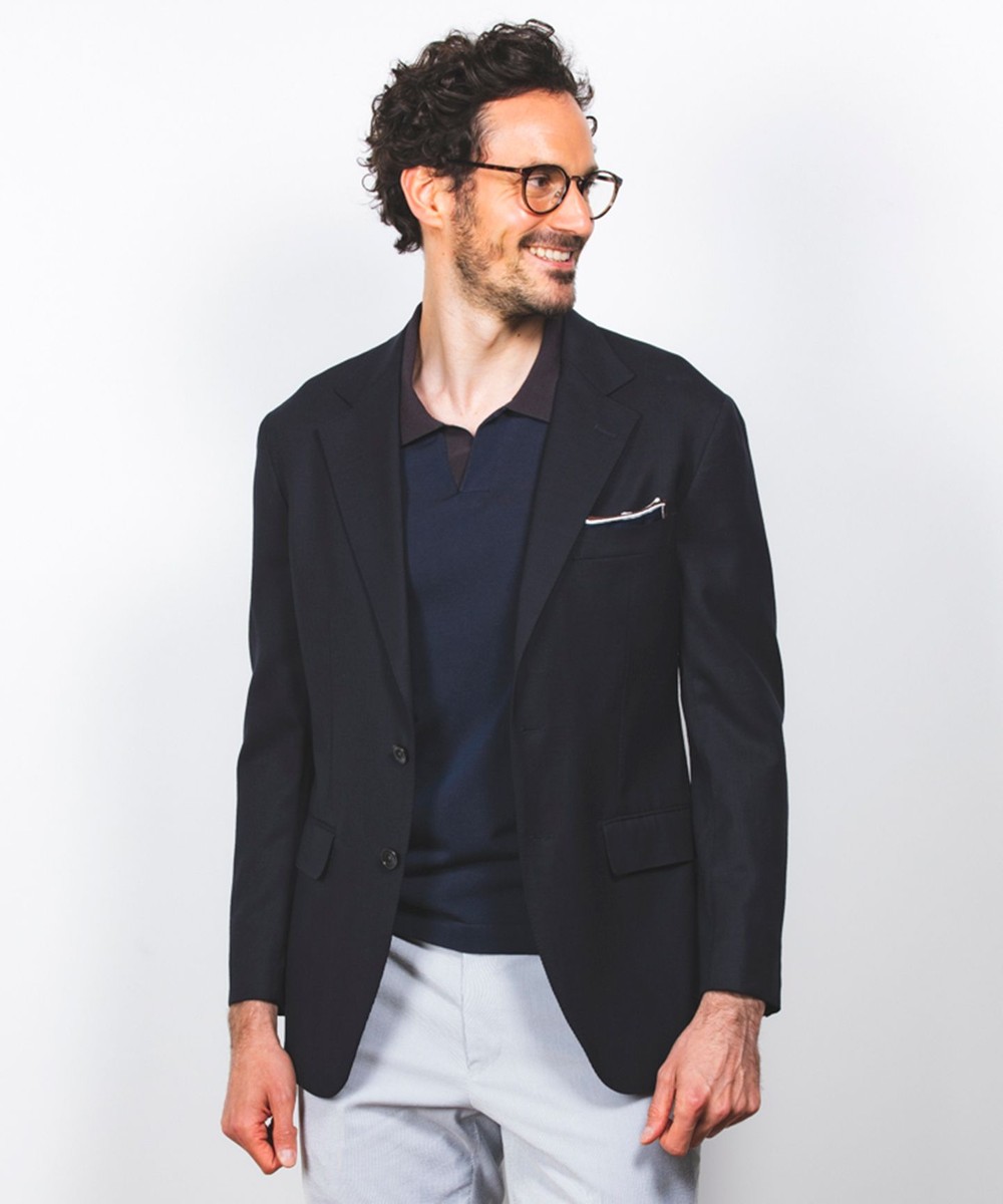 【オンワード】 GOTAIRIKU>ジャケット/アウター 【オンワードクローゼット限定】CAPETOWN MOHAIR ライトブレザー ネイビー 38(A6) メンズ 【送料無料】